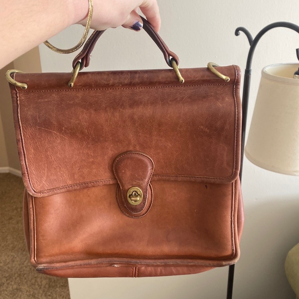Vintage all leather coach bag